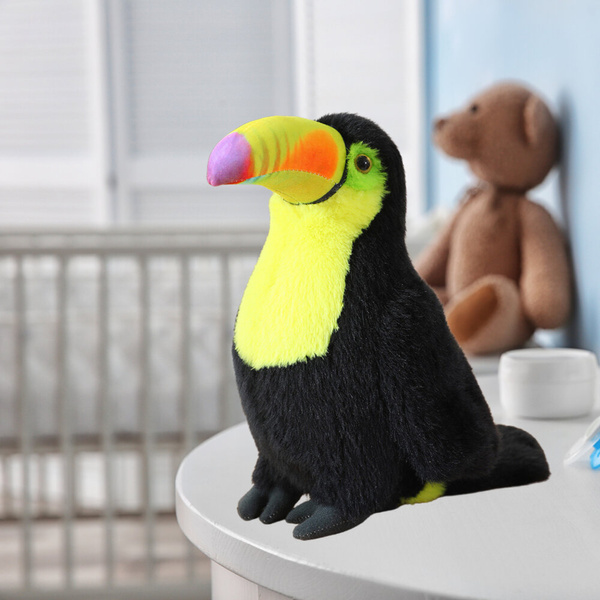 Plush Toucan Bird Plush Toy Mascot Cuddly Toy Yellow 35cm