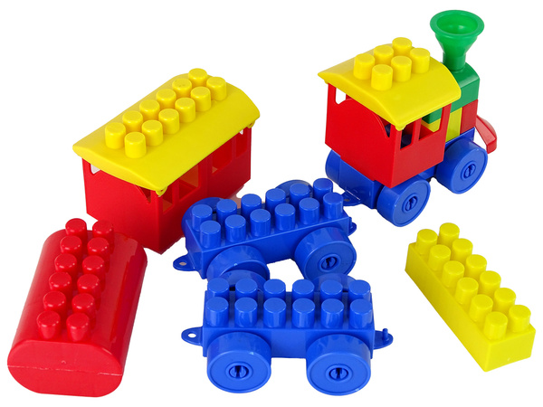 Coloured Train 3-part Blocks K2