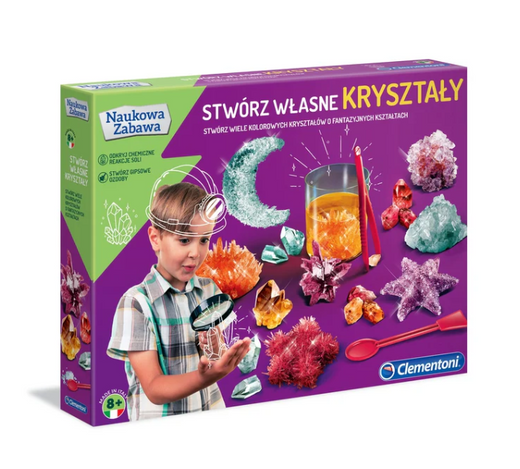 Science & Play Crystal Growing Lab Set Polish Language Clementoni 50069