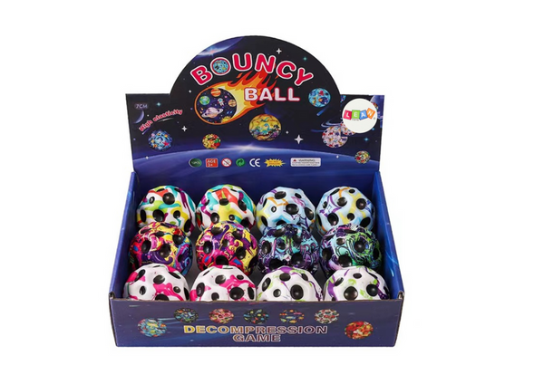 Space Glow Ball For Bouncing Kneading With Dimples 7cm