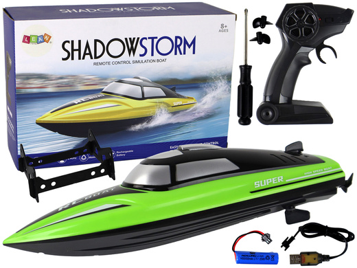 Remote Controlled Motorboat R/C 2.4G 20-25km/h Green