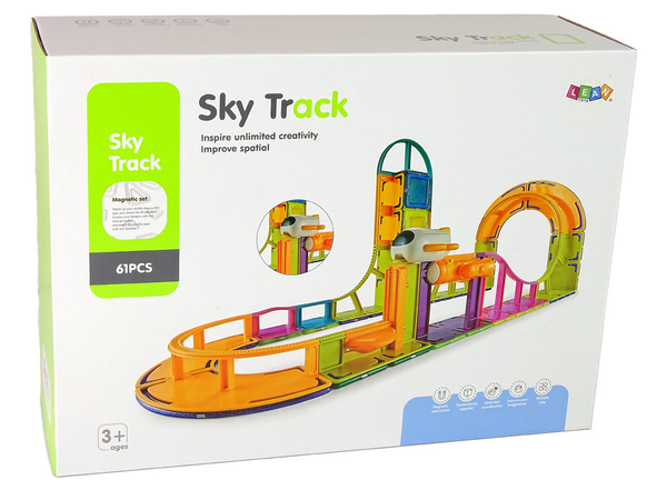 Magnetic Construction Blocks Sky Track 61 Pieces