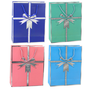 Just For You Bow Gift Bag 32 x 26 x 12 cm