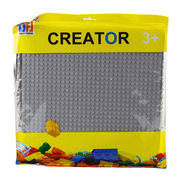 Bauplatte für Bauklötze Grau 25,5 x 25,5 cm