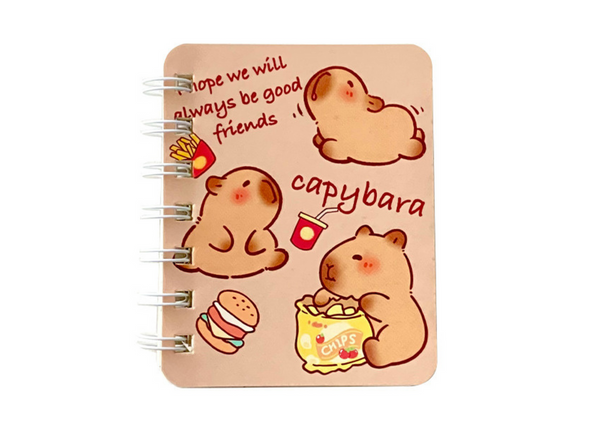 Capybara Lined Notebook Set 4pcs A7