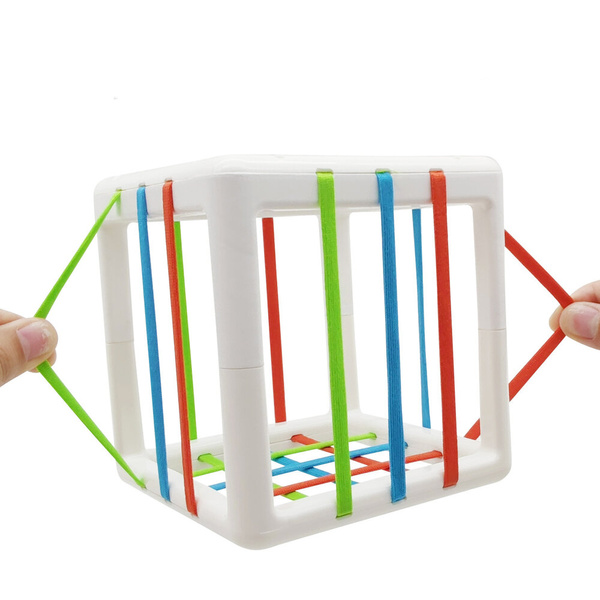 Elastic Sensory Cube Anti-Stress Sorter Rubber Blocks For Children