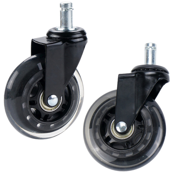 Stuhlrad aus Gummi, transparent, leise, 1 Stk