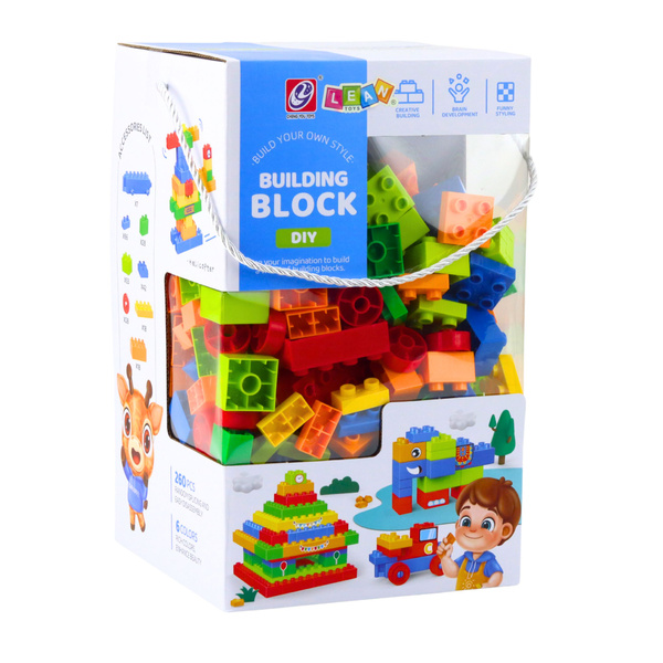 Set of 3D Colorful Construction Blocks 260 pcs.