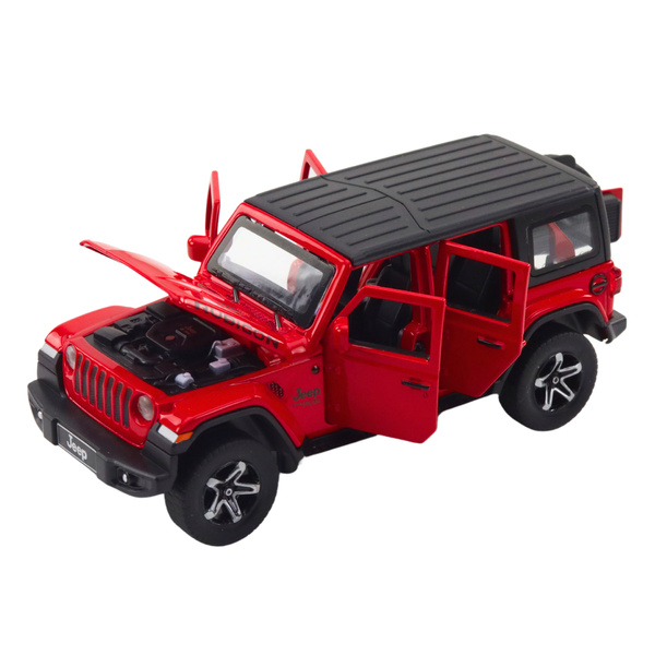 Set of Car Off-road Camper Metal Drive Lights Sounds Red 1:32