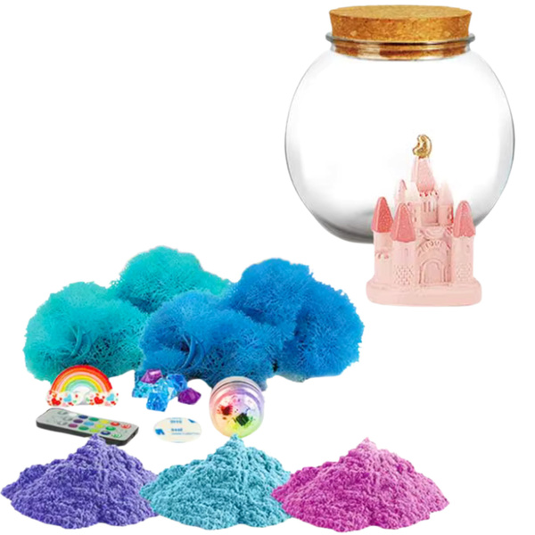 Kreatives DIY-Terrarium-Set mit kleiner Einhorn-LED-Lampe und Fernbedienung