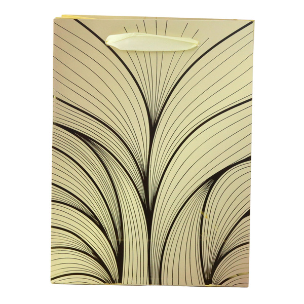 Gift Bag Wavy Gold Pattern Mix Color 23 x 18 x 10 cm