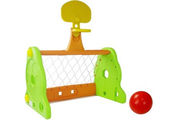 Children's 2-in-1 Basketball Goal Green and Orange