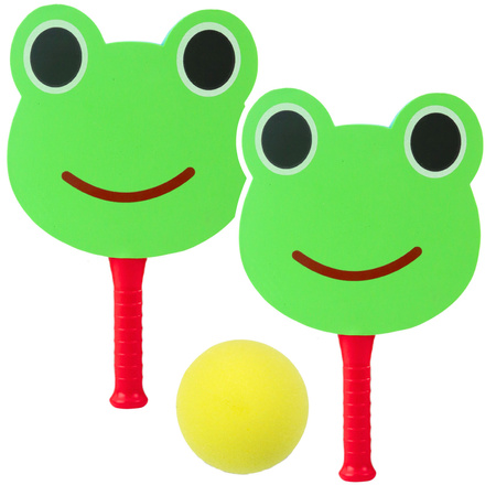 Soft Foam Frog Game Paddles Bouncing Green