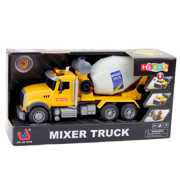 Truck Concrete Mixer Rotating Drum Lights Sounds Yellow