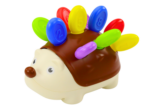 Sensorischer Igel für Babys, bunte Zahlenstäbchen
