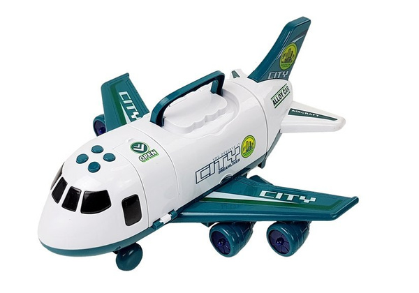 CITY Faltflugzeug mit Autos 1:64 Lichter und Geräusche