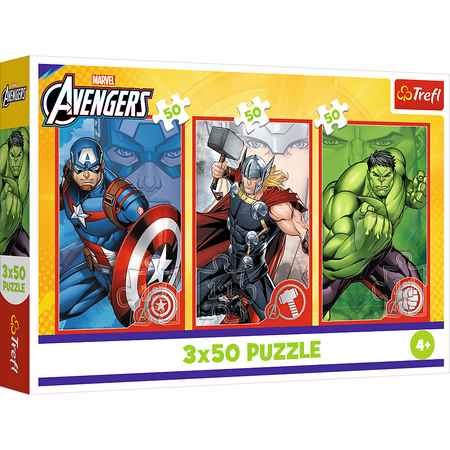 Puzzle - 3x50 - Your hero / Disney Marvel The Avengers Trefl 34891