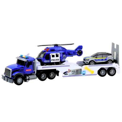 Police Truck Helicopter Car Police Car Lights Sounds Set
