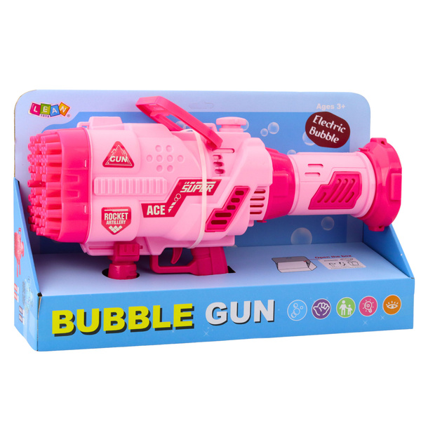 Large Electric Bubble Gun 64 Holes Pink