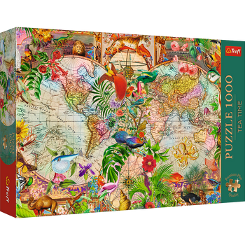 Puzzle - 1000 Premium Plus - Tea Time: Antyczna mapa świata - Trefl 12077