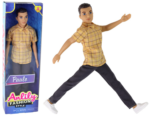 Kinderpuppe Junge Paulo Hemd Braunes Haar