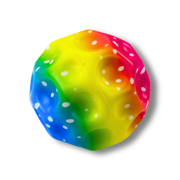 Ball mit Noppen zum Hüpfen, Kneten, bunter Schaumstoff, 10 cm