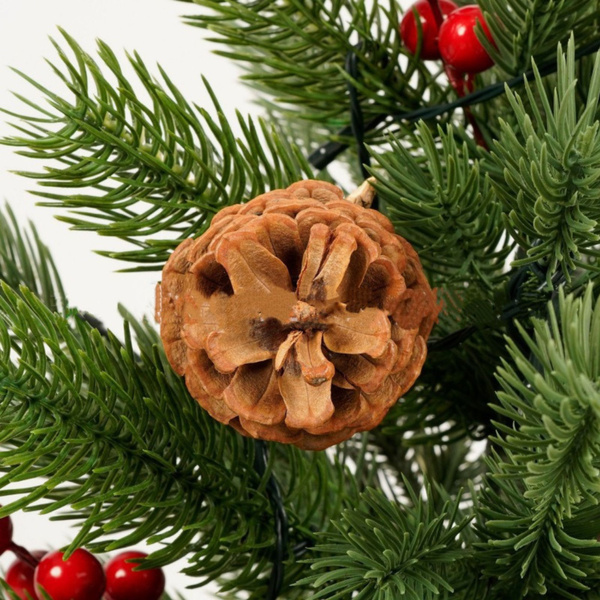 Decorative Christmas Tree, Artificial Red Rowan, LED Lights, 60 x 20 cm