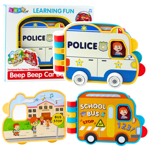 Interactive Educational Book Vehicles Lights Sounds Moving Elements