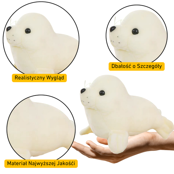 Plush Seal Plush Toy Mascot Cuddly Toy White 24cm