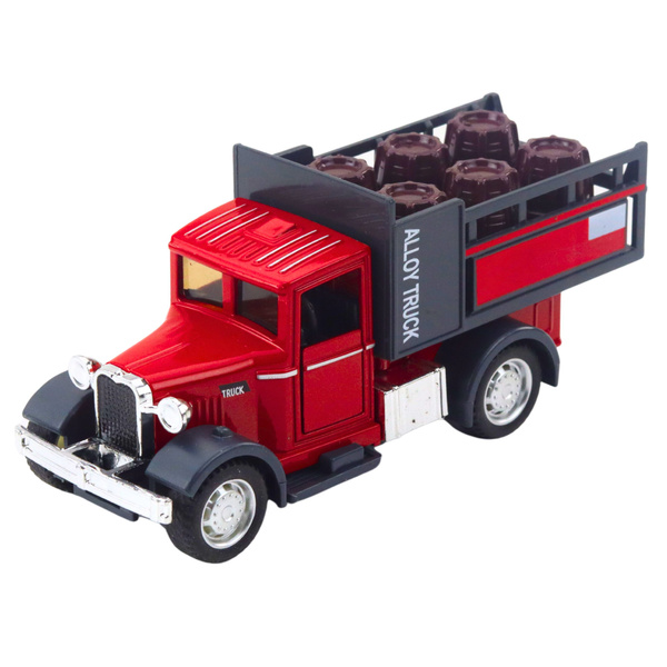 Klassischer Metall-LKW mit Rückziehlichtern und Geräuschen