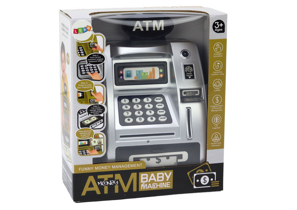 Geldautomaten-Sparschwein für Kinder, die lernen, Silber und Schwarz zu sparen