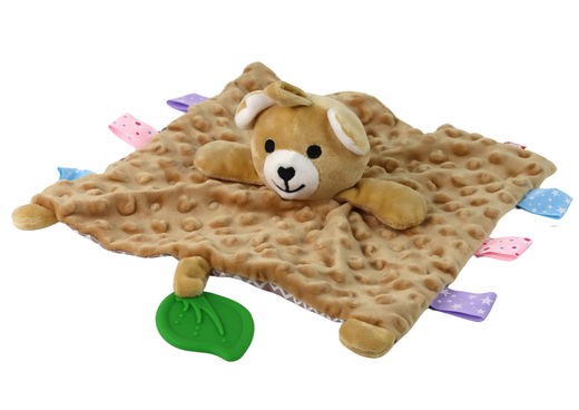 Miś Pluszowa Przytulanka Kocyk Wypustki Gryzak Grzechotka 