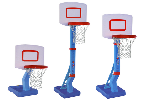 Verstellbare Ballpumpe für Basketballkorb, 138 cm, Blau