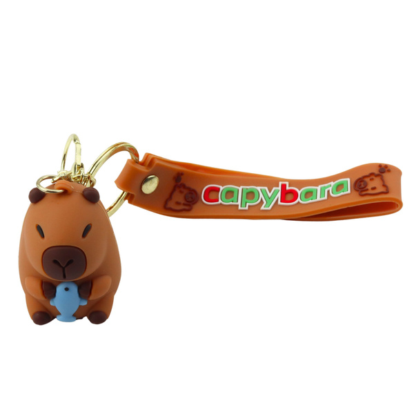 Keychain Capybara Figurine Pendant Carabiner Ring Mix