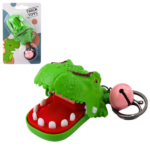 Arcade Game Dentist Dinosaur Keychain Pendant 2in1