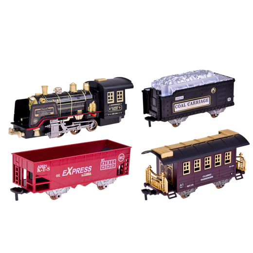 Remote Controlled Train Locomotive RC Lights Sounds Smoke 22 pcs.