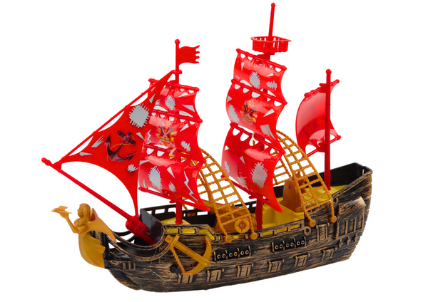 Pirate Ship Lights Sounds Wheels Brown