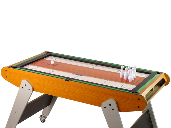 8-in-1 Mobile Game Table for Table Football, Billiards, Bowling, Hockey, Ping Pong, Curling