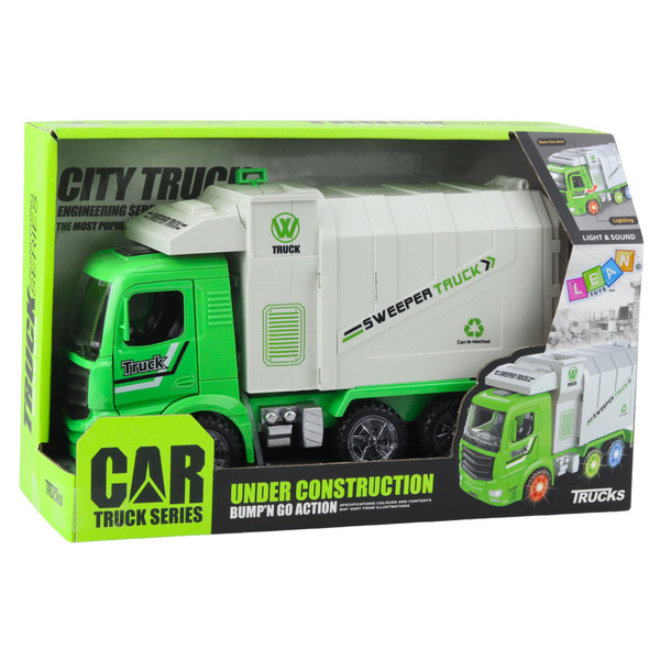 Garbage Truck City Lights Sounds Green