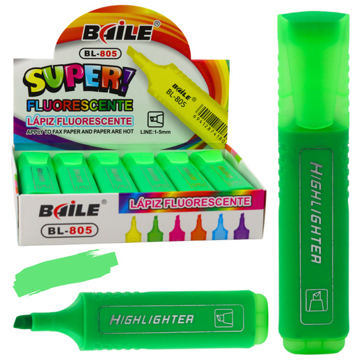 Textmarker für Notizen, Schulbüro, Neon-Intensivgrün