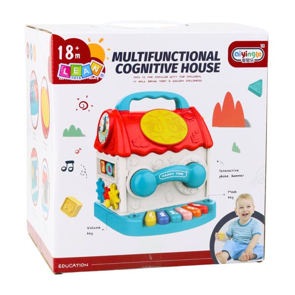 Educational House Interactive Cube Rattle Sorter Sounds Colorful