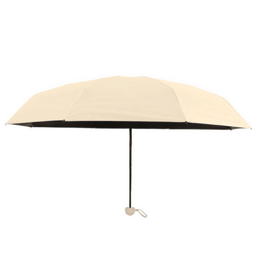 Folding Pocket Umbrella with UV Protection UPF 50+ Case Beige 90 cm