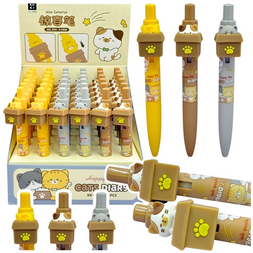 Cat Gel Pen In Box Blue Ink 0.5mm