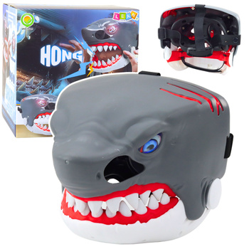Shark Mask Opening Mouth Lights Sounds Adjustable Strap