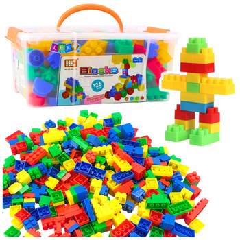 Spatial Construction Blocks in a Box, Colorful, 126 pcs.