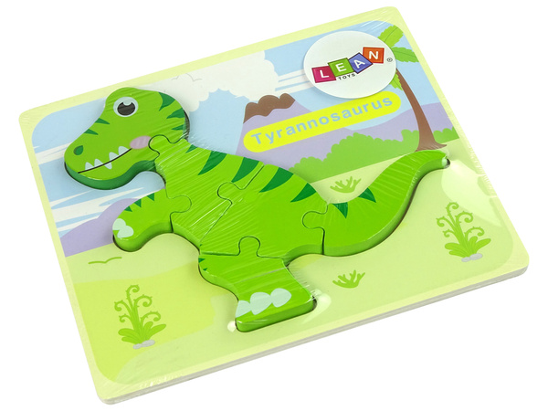 Hölzerner Isanosaurus grüner Dinosaurier-Puzzle