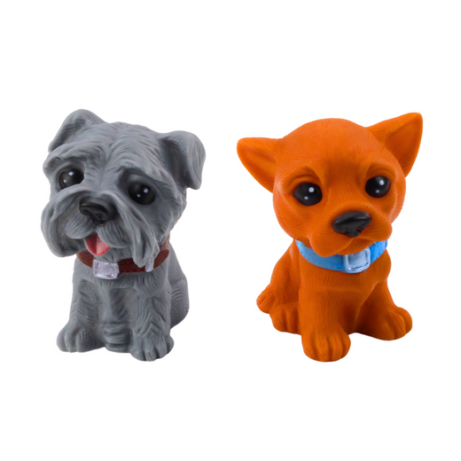 Figurenset Süße Hundewelpen Gummi 8cm 6St
