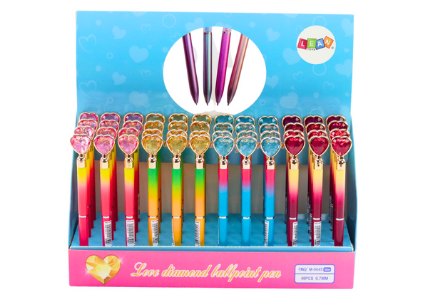 Kugelschreiber mit funkelnder diamantblauer Mine, 0,7 mm Mischung