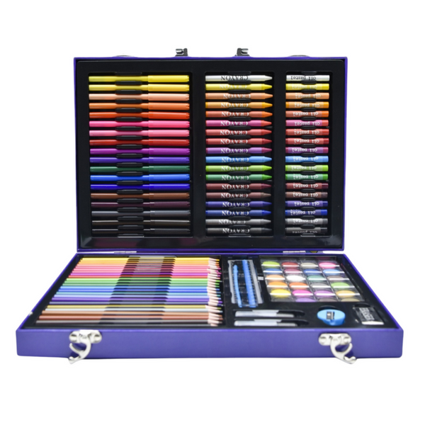 Art Set in a Suitcase with a Unicorn Pink 128 EL