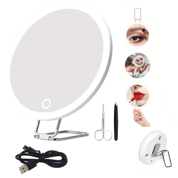 Makeup Mirror 30x Magnification 3 Lighting Modes Accessories